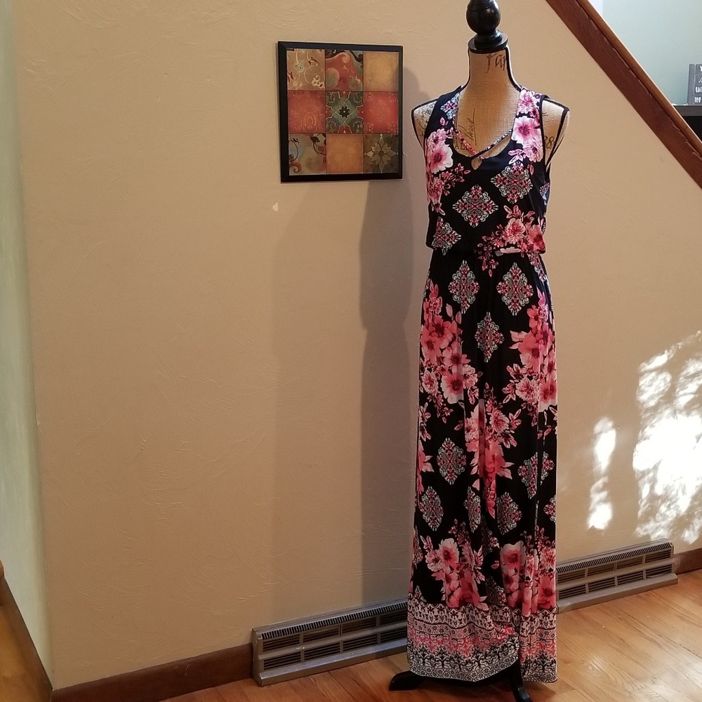 Three pink hearts dress